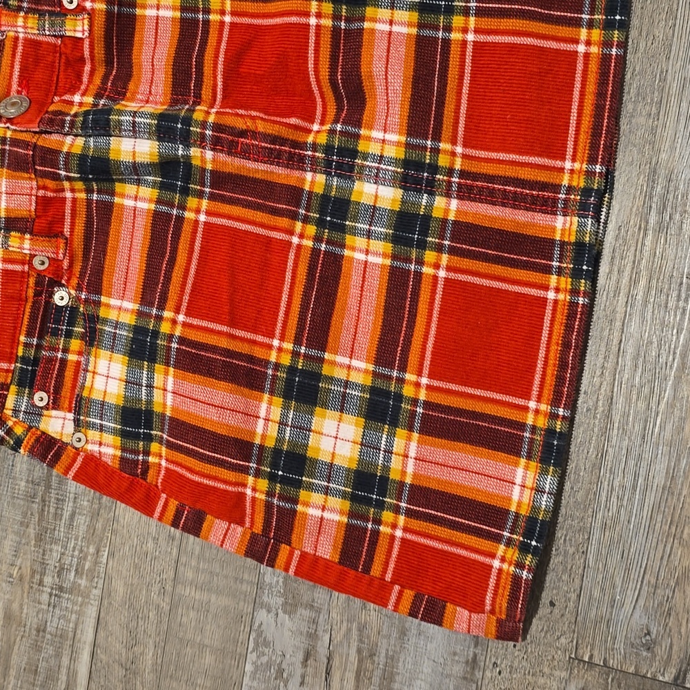 American Eagle Plaid Hi-Rise Mini Corduroy Mini Skirt| Size 4​ - Picture 4 of 11